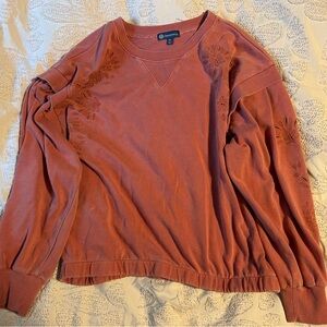 Democracy Rose Dust Scoop Neck Pullover Sweater